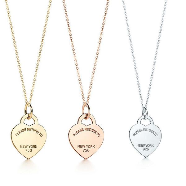 

chains 2021 heart-shaped luxury fashion necklace for girlfriend gift s925 sterling silver