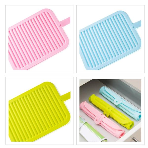 

table runner silicone pot holder heat resistant insulation non-slip mat bowel clip kitchen accessories