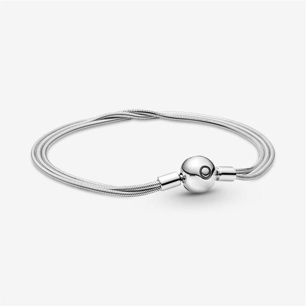 

charm bracelets 2021 woman bracelet 16-20cm silver color fashion multiple snake bone chain diy fit original beads, Golden;silver