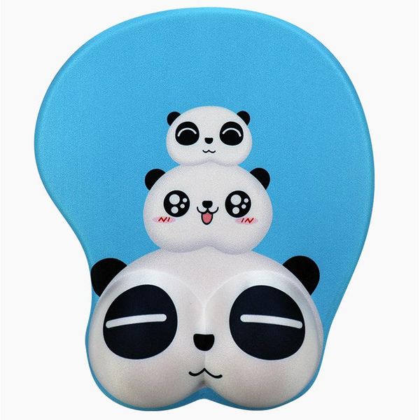 

mouse pads & wrist rests panda pad wristband silicone cute creative personality cartoon animation printing 3d stereo thickening