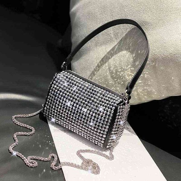 

sekusa brand design rhinestones women evening bags with handle purse small party dinner clutch handbags