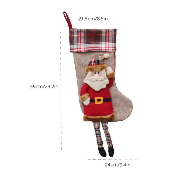 

christmas decorations hanging stockings gift candy bag decoartions ornaments--santa decoration for home