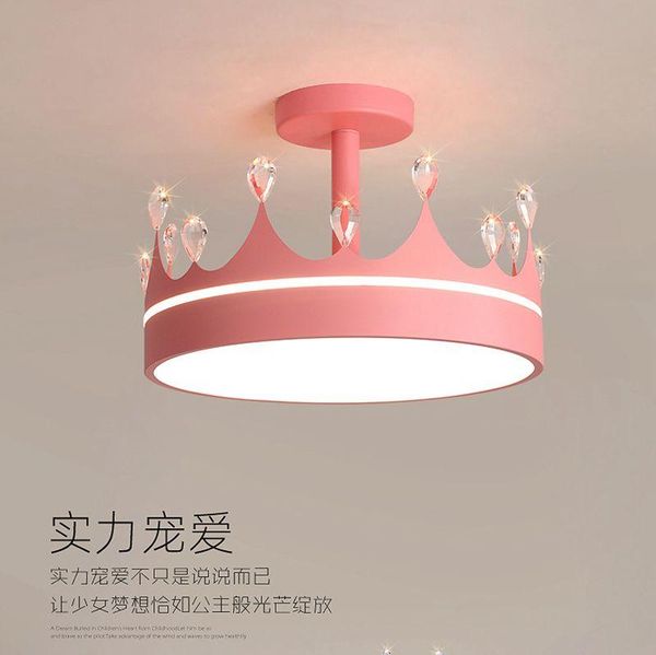 

ceiling lights modern cartoon crown led chandelier living room bedroom children dining study color simple lovely decorative