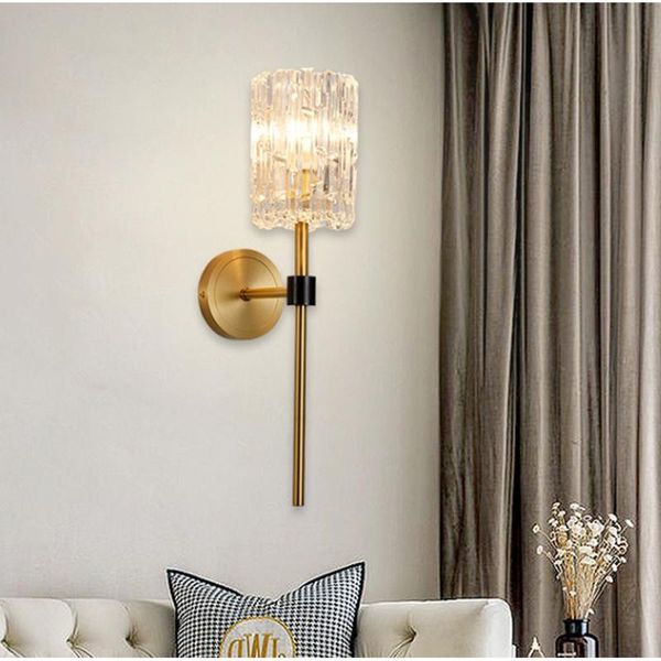 

wall lamp postmodern bedroom el interior restaurant cafe aorridor bedside copper material glass classical art bracket light