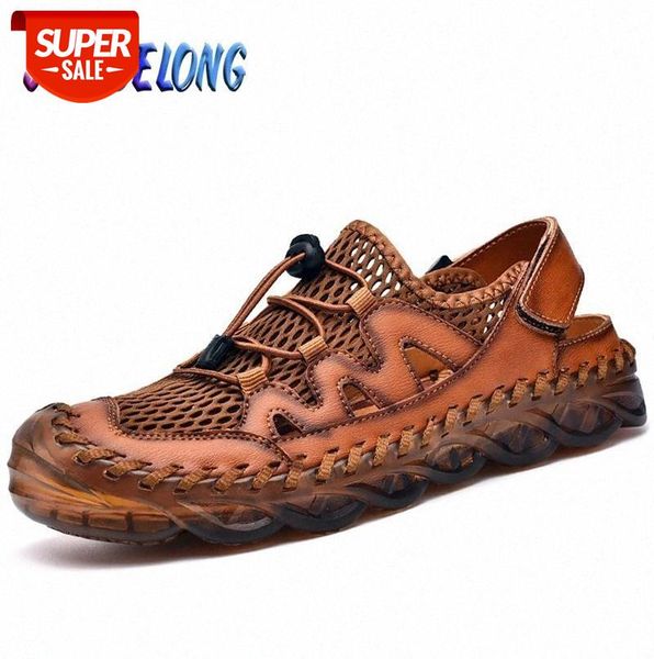 

classic men's sandals summer handmade leather mens beach sandals roman style mens gladiator outdoor men's wading shoes #gp6l