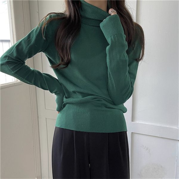 

women's swimwear hzirip 18 colours with minimal elastic turtlenecks mesh sweaters in fashion casual fall thin pullovers iazk, White;black