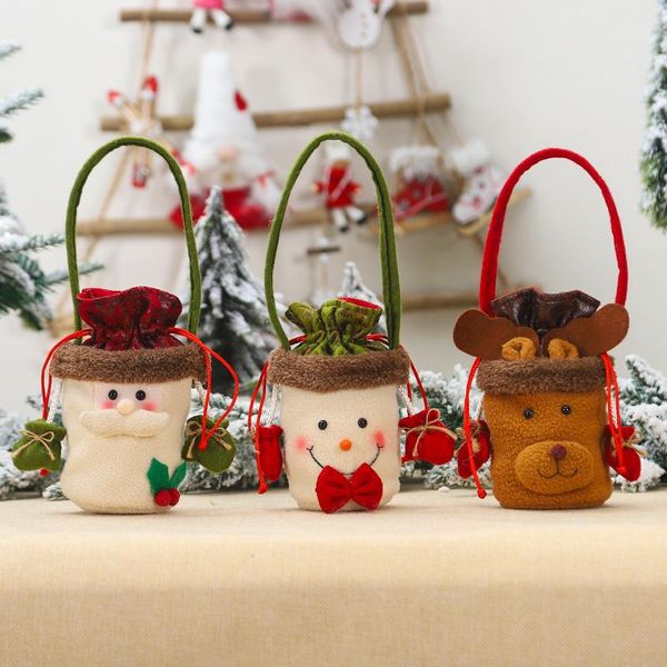 

christmas decorations candy bag gift old man snowman elk apple tree decoration navidad accessories natal