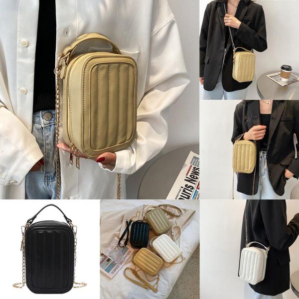 

evening bags box design small pu leather crossbody bag for women 2021 winter chain designer shoulder handbags women's trend totes