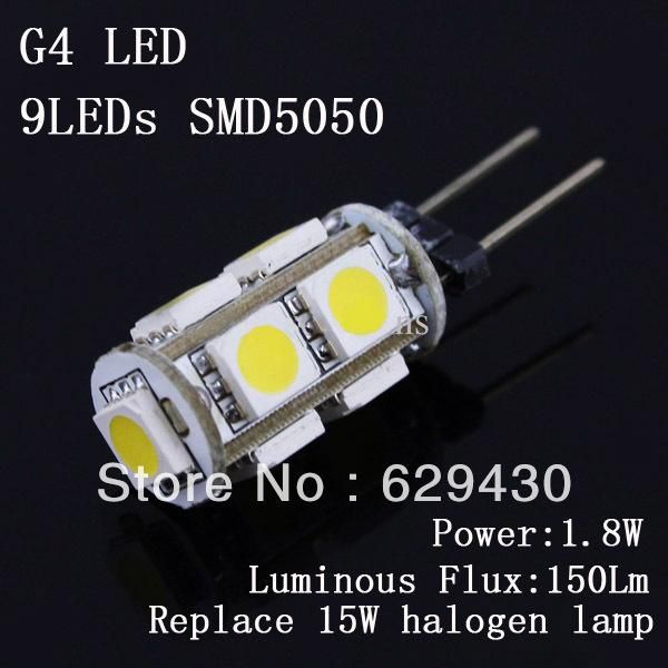 

bulbs wholesale - 1.8w 9leds led bulb lamp g4 12v dimmable smd 360deg