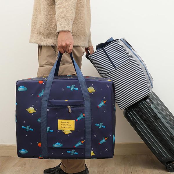 

storage bags bag thicken oxford cloth quilt luggage organizer clothes large-capacity moving travel zip package