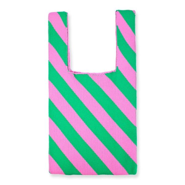 

evening bags women crochet knitted woolen crossgrain clash color vest tote bag female 90s trendy classic design roomy slouchy shoulder