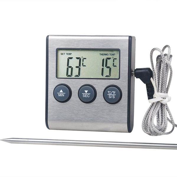 

smart home control tp700 digital remote wireless food kitchen oven thermometer probe for bbq grill meat timer temperature manually set