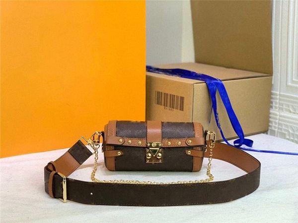 

designer luxury papillon trunk bag chain leather shoulder crossbody coin purse wallet mini tote size: 20cm [with box] 40xv#