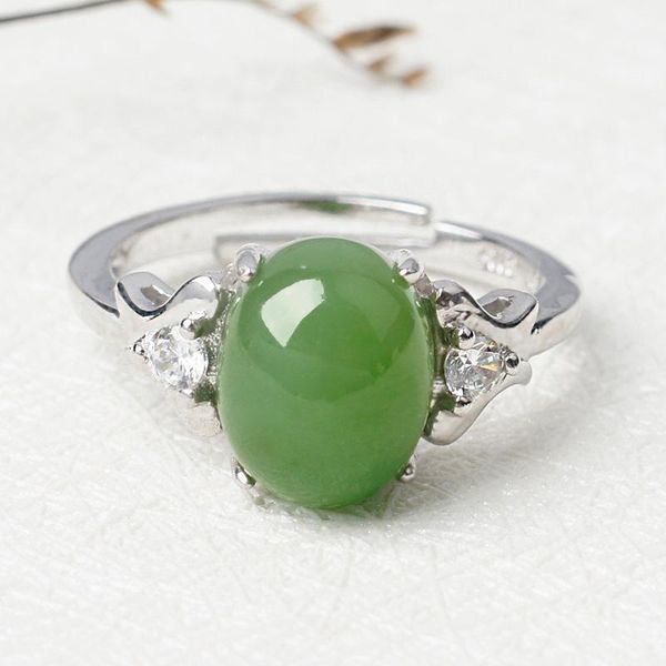 

cluster rings certificate of hetian jade ring with direct manufacturers selected egg noodle jasper breadwinners female bracelet, Golden;silver