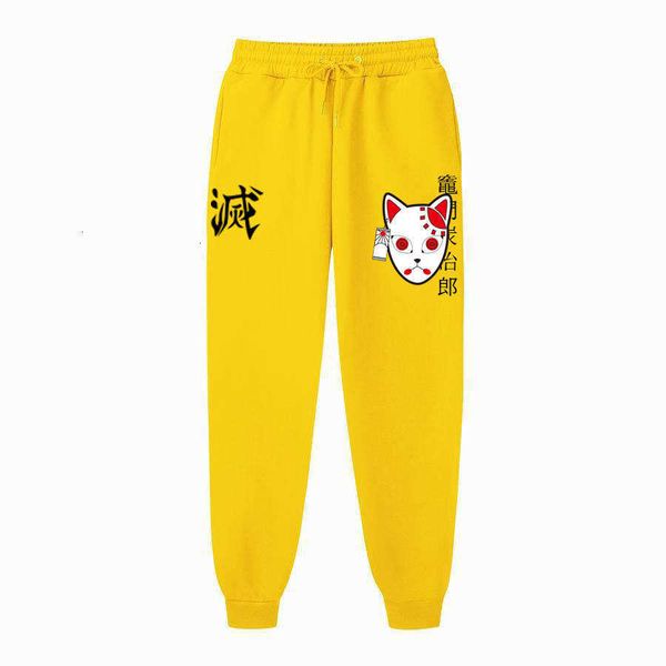 

men's pants anime harajuku demon slayer men joggers male trousers casual jogger many color fitness workout sweatpants ff3w, Black