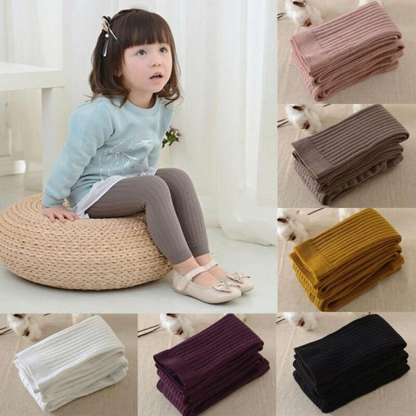 

socks born baby toddler kids boys girls cotton warm pantyhose legging pants solid stockings 5colors 0-5y, Pink;yellow