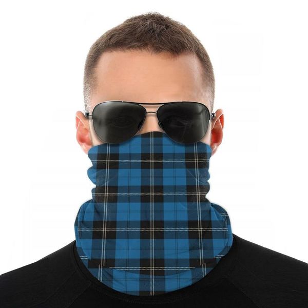 

scarves scottish plaid blue half face mask men women halloween tube scarf neck bandana dustproof headwear biking hiking, Blue;gray