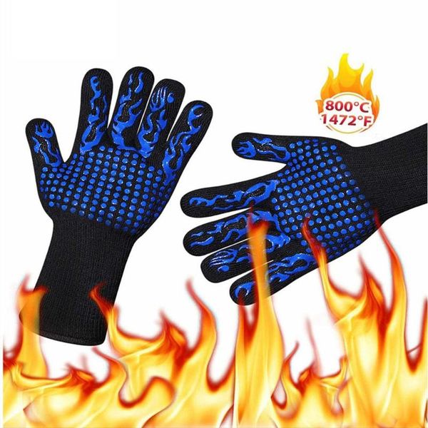 

oven mitts temperature resistance gloves high baking tools kitchen silicone cotton bbq