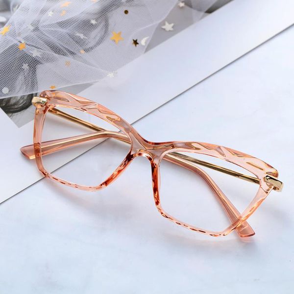 

fashion sunglasses frames cat eye glasses frame faceted crystal eyeglasse can be equipped with myopia vintage women's eyeglass, Black