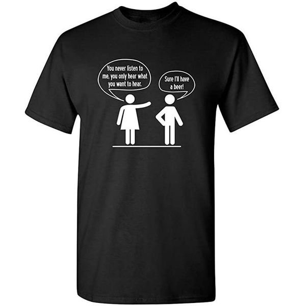 

men's t-shirts sure i'll have a beer graphic funny novelty t-shirt, White;black