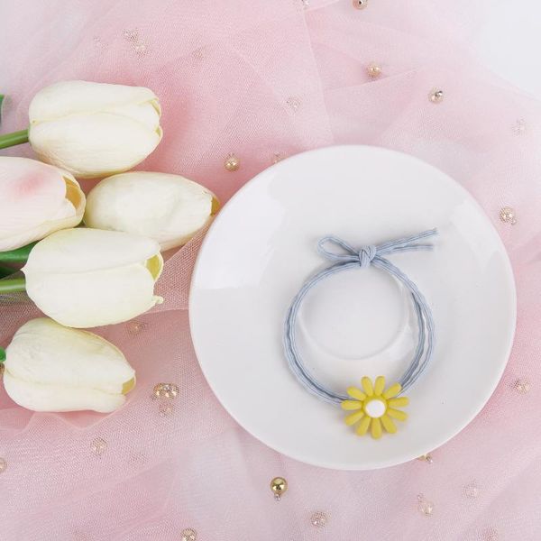 

korean style hair ties scrunchie elastic rope headwear hairbands acsesorios para el cabello accessories for girls, Slivery;white