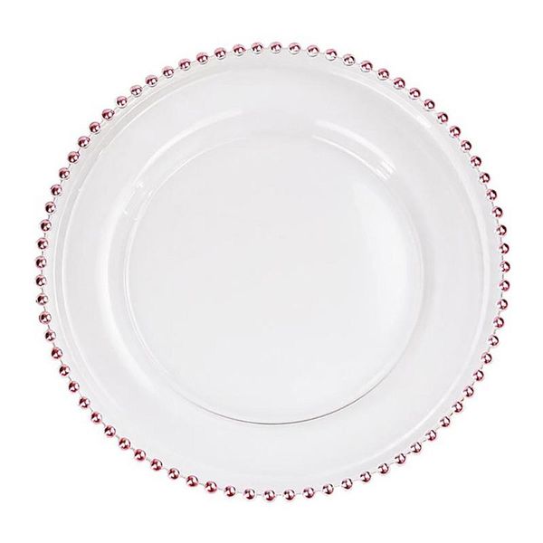 

dishes & plates 1pc chic western plate glass beads steak salad tableware (27)
