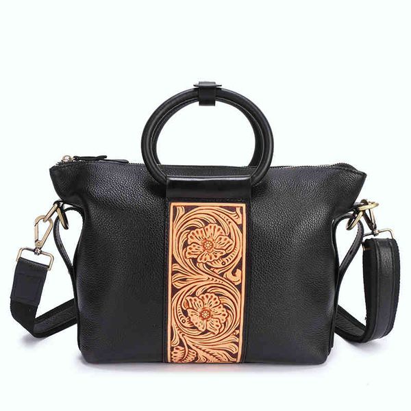 

designer bags handmade leather carving handbags handbag retro messenger bag leather first layer leather ladies bag tangcaoluxury bag