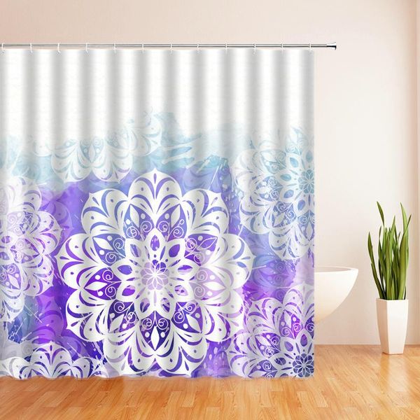 

shower curtains 3d printing modern colorful flower curtain waterproof bath with hooks bathroom polyester cloth home decor