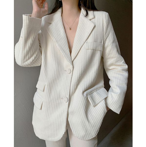 

white velvet female blazer lady blazers fashion jacket, White;black