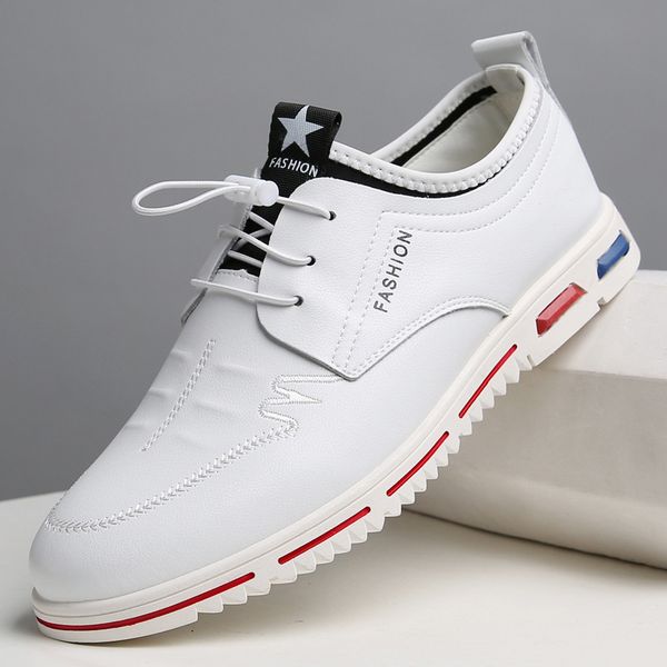 

autumn men's shoes leather casual busins drs korean fashion, Black