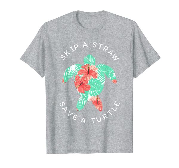 

cool hawaiian skip a straw save a turtle men women gift t-shirt, White;black