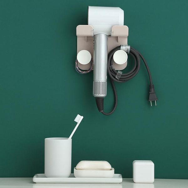 

hooks & rails hair dryer rack bathroom multifunction wall-mounted bracket storage