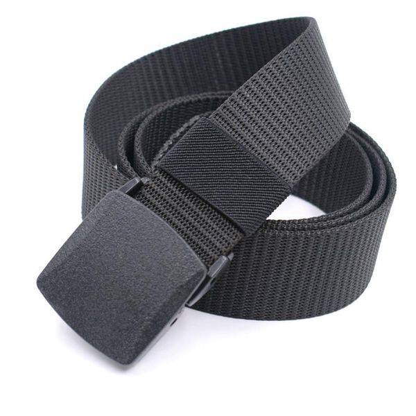 

pcs 125cm tactical outdoor equipment multipurpose mens belts fans plastic buckle thicken nylon waistband waist support, Black;gray