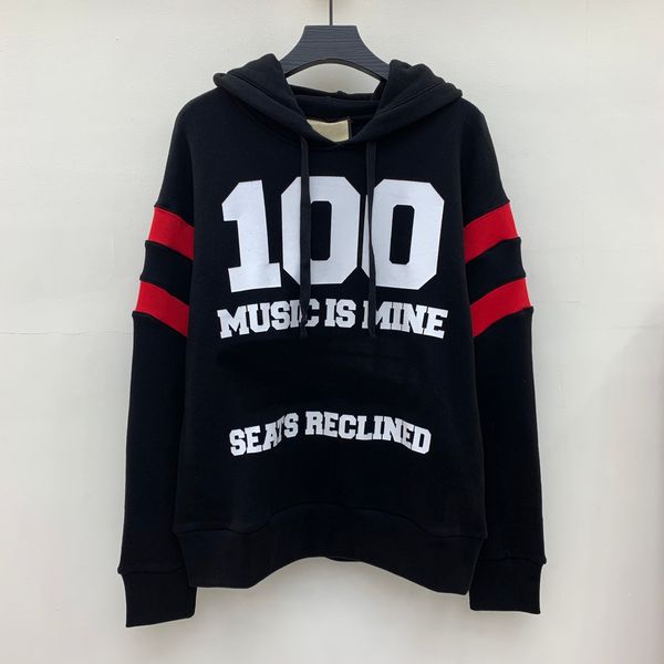 

autumn and winter fashion hoodie high-quality letter printing design comfortable stretch cotton material us size loose version of mens luxur, Black