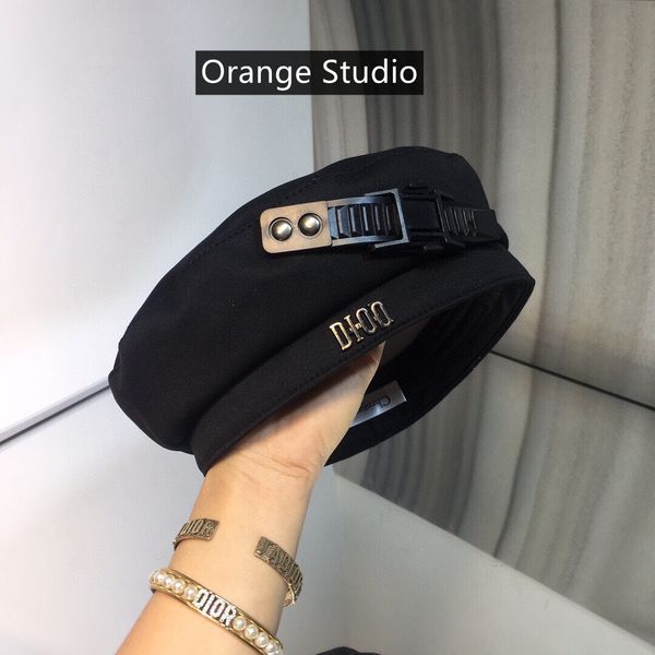 

factory wholesale 50% off beret autumn and winter 2021 new family korean versatile star same fashion belt pumpkin hat painter, Blue;gray