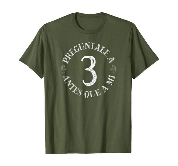 

men's t-shirts spanish teacher t-shirt - ask three before me, White;black