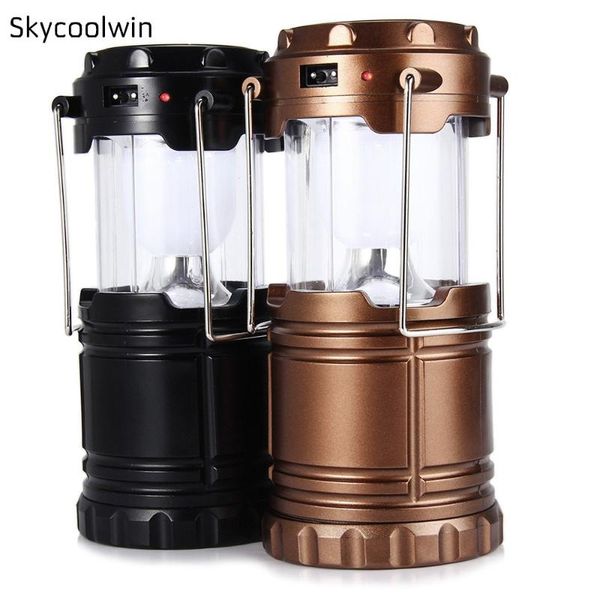 

classic style leds rechargeable camping light collapsible solar lantern tent lights for outdoor hiking * portable lanterns