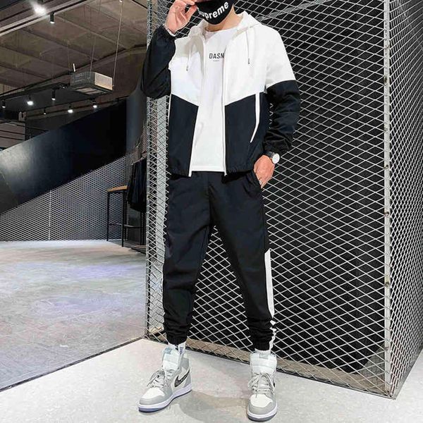 

informal 2-piece men's, college sportswear, hip hop, korea, fitns, chine size, xs-3xl, 2021, Gray