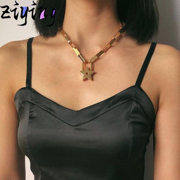 

women five-pointed starnecklace trendy star rhinestone copper necklace for bridesmaid ropes gift jewelry chains, Silver
