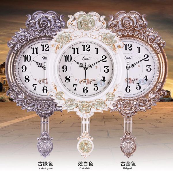

nordic creative wall clock luxury vintage large personality silent pendulum living room duvar saati home decor db60wc clocks