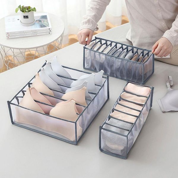 

storage drawers 6/7/11bra boxes underwear clothes organizer drawer mesh divider closet for folding ties socks shorts