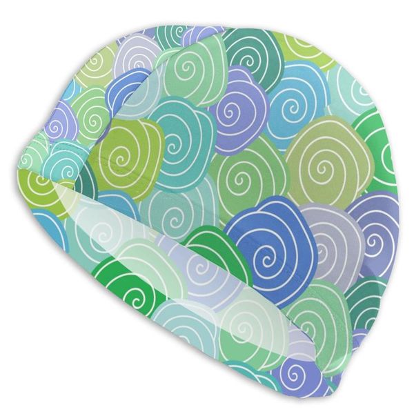 

wide brim hats swimming accessories water ripple style adults men/women high elastic waterproof pu fabric protect ears long hair cap, Blue;gray