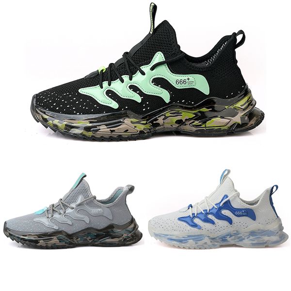En Kaliteli Açık Koşu Ayakkabıları Erkekler Kadınlar Siyah Yeşil Gri Koyu Mavi Moda Erkek Eğitmenler Bayan Spor Sneakers Yürüyüş Runner Ayakkabı