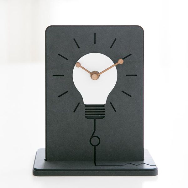 

simple square art office desk clock creative silent vintage table modern mechanical reloj mesa clocks bw50zz &