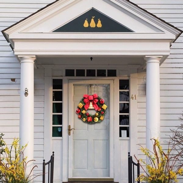 

decorative flowers & wreaths 30cm christmas wreath wall hanging decoration xmas party front door garland holiday creative ornament supplies