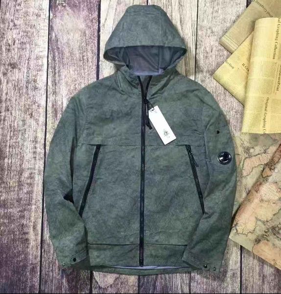

2021 c.p expensive men's jackets hooded glasses jacket yes good, Black;brown