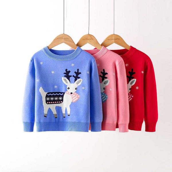

baby girls boys sweaters 2021 autumn cotton sweater jumper knitted pullover warm outerwear kids knitwear sweater y1024, Blue