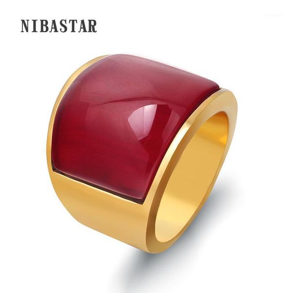 

wedding rings gold-color stainless steel jewelry ring for women big crystal stone1, Slivery;golden