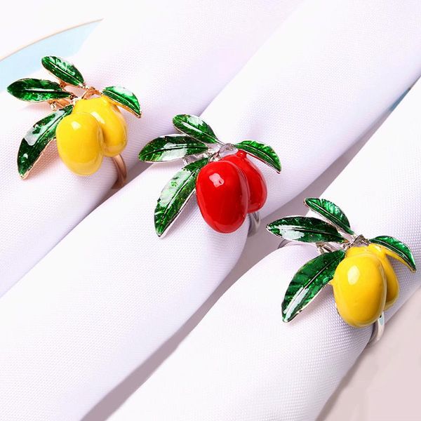 

cute cherry napkin ring holder fruit meal buckle table decoration wholesale rings