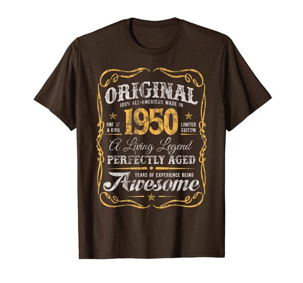 

vintage original legends made in 1950 t-shirt 69th birthday, White;black